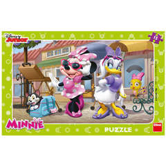 Puzzle - Minnie si Daisy la plimbare (15 piese)