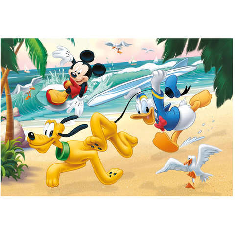 Dino Puzzle 2 in 1  Mickey si prietenii - Ora de sport (66 piese)