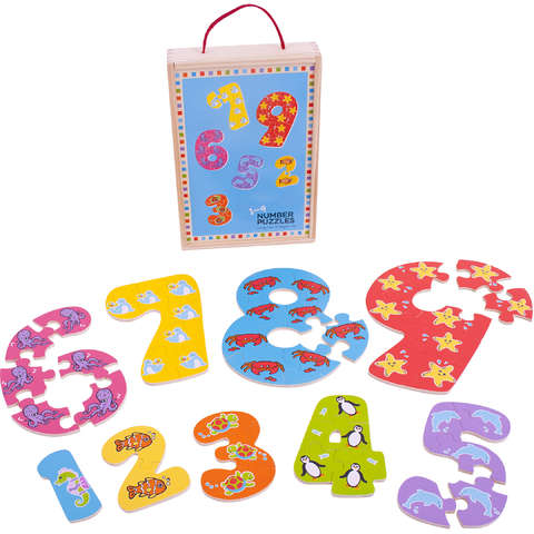 BIGJIGS Toys Puzzle-ul cifrelor 1 - 9