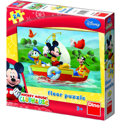 Dino Puzzle de podea - Mickey Mouse la pescuit (24 piese)