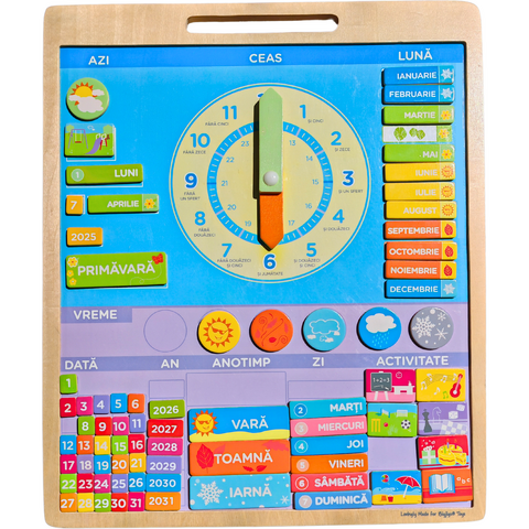 BIGJIGS Toys Calendar magnetic vremea - limba romana