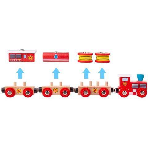 BIGJIGS Toys Trenuletul pompierilor