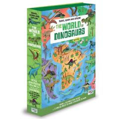 Cunoaste si exploreaza - Puzzle Lumea dinozaurilor (200 piese)