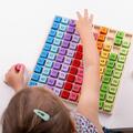 BIGJIGS Toys Tabla cu 100 de numere colorate