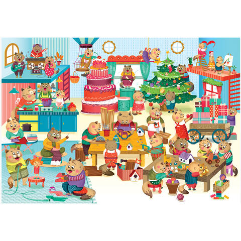Chalk and Chuckles Puzzle cu surprize – In asteptarea Craciunului