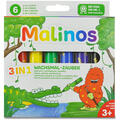 MALINOS Set creioane retractabile - 6 culori