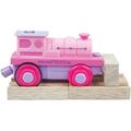 BIGJIGS Toys Locomotiva electrica roz