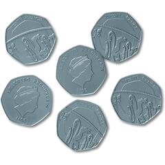Learning Resources Set de monede de jucarie (50 penny)