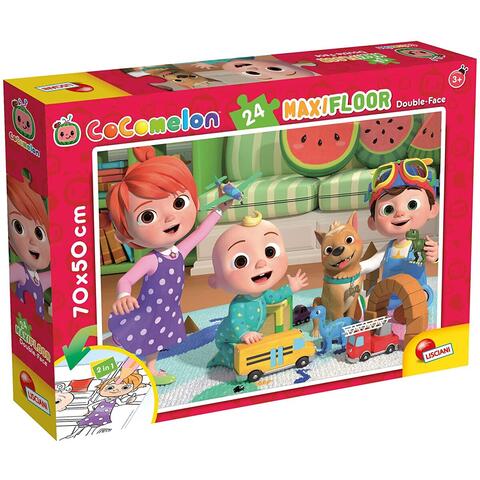 LISCIANI Puzzle de colorat maxi - O zi insorita cu Cocomelon (24 piese)