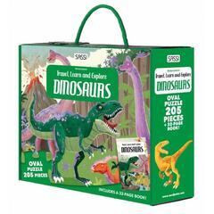 Cunoaste, invata si exploreaza -  Puzzle Dinozauri (205 piese)