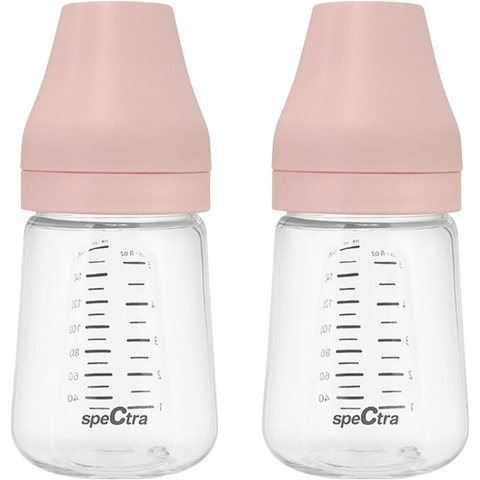 SPECTRA Set 2 biberoane PA anticolici premium cu tetina S, roz (160 ml)