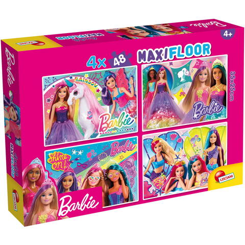LISCIANI Puzzle de colorat maxi - Barbie (4 x 48 de piese)