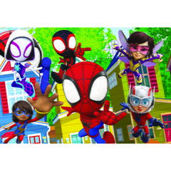 Puzzle de colorat -  Distractie cu paienjenelul Marvel si prietenii lui uimitori (24 piese)