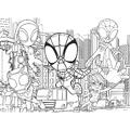 LISCIANI Puzzle de colorat - Paienjenelul Marvel și prietenii lui uimitori (24 de piese)