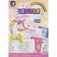 Carte de colorat cu activitati - Unicorn