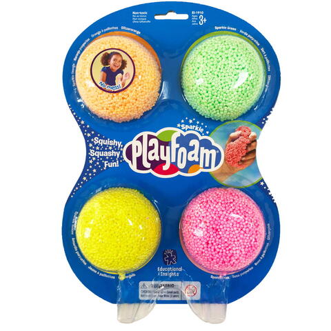 Educational Insights Spuma de modelat cu sclipici Playfoam™ - Set 4 culori - RESIGILAT