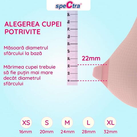 SPECTRA Set cupa pentru san - 24 mm - RESIGILAT