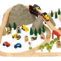 BIGJIGS Toys Circuit feroviar (112 piese) - RESIGILAT