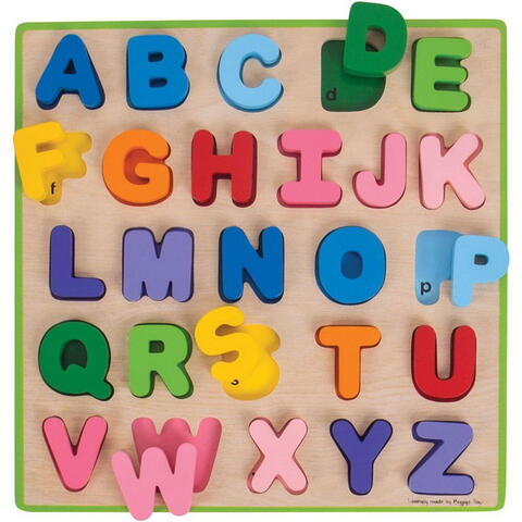 BIGJIGS Toys Puzzle colorat - alfabet - RESIGILAT