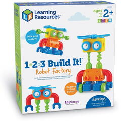 Learning Resources Hai sa construim - 1, 2, 3  Robotel colorat - RESIGILAT