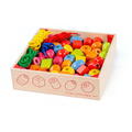 BIGJIGS Toys Set margele din lemn pentru insirat - RESIGILAT
