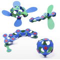 Clixo® joc magnetic de construit - Itsy Albastru & Verde (18 piese)