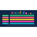 Clixo® joc magnetic de construit - Itsy Albastru & Verde (18 piese)