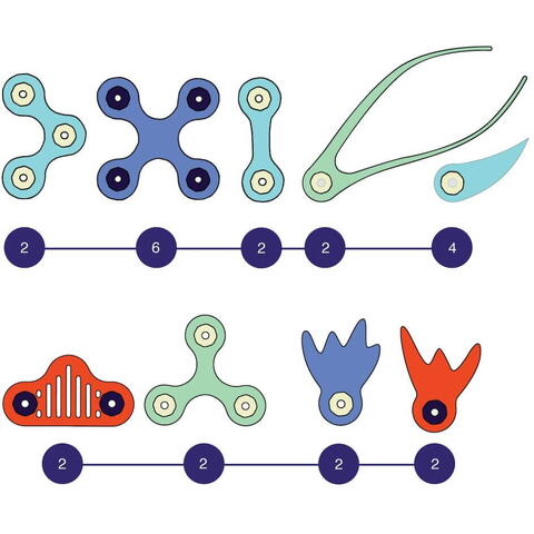 Clixo® joc magnetic de construit - Animalute marine ( 24 piese)