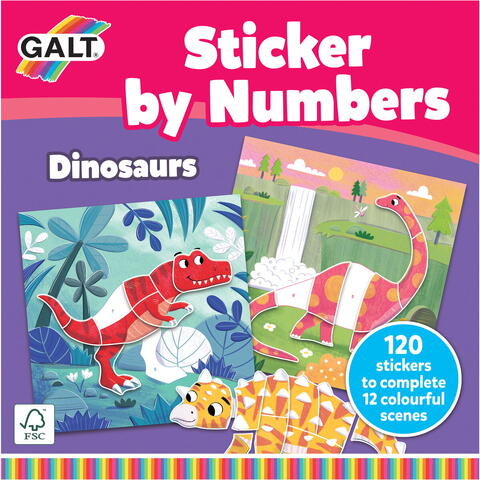 Galt Cartea mea cu stickere -  Dinozauri prietenosi