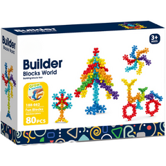Joc de constructie STEAM - Floricele colorate (80 piese)