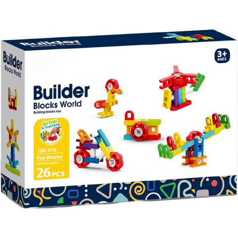 Bufnitel Set de constructie STEAM - Fun Blocks (26 piese)