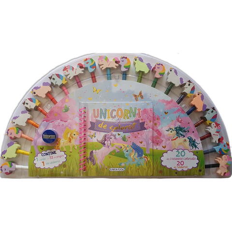 GIRASOL Unicorni de colorat (20 creioane)