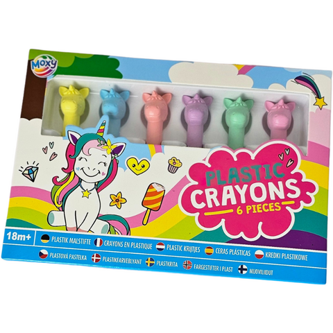 Moxy Set 6 creioane de plastic  - Unicorni