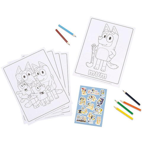 Totum Set de colorat cu abtibilduri reutilizabile - Bluey