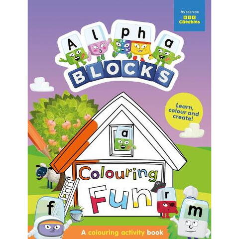 Carte de colorat cu activitati - Distractie cu Alphablocks