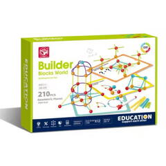 Set de constructie STEAM - Forme 3D (210 piese)
