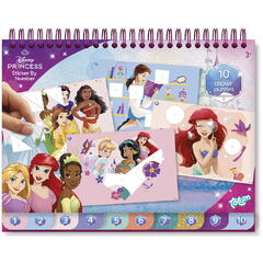 Carte de colorat & abtibilduri cu numere - Disney Princess