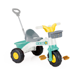 Prima mea tricicleta cu maner - Pastel