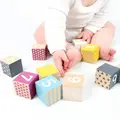 BIGJIGS Toys Cuburi din lemn - Invat sa numar