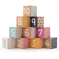 BIGJIGS Toys Cuburi din lemn - Invat sa numar
