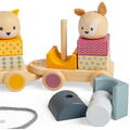 BIGJIGS Toys Trenulet cu forme - Animalute vesele