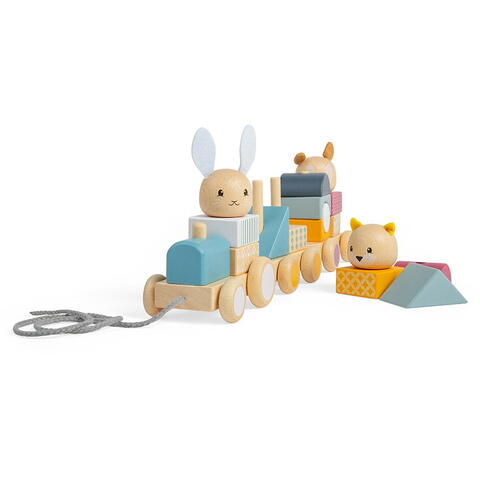 BIGJIGS Toys Trenulet cu forme - Animalute vesele