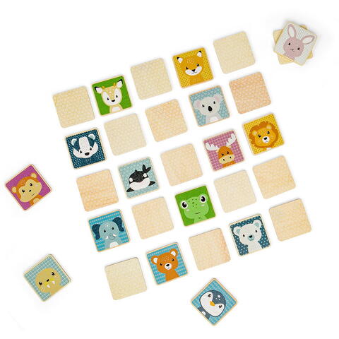 BIGJIGS Toys Joc de memorie - Gaseste animalutele