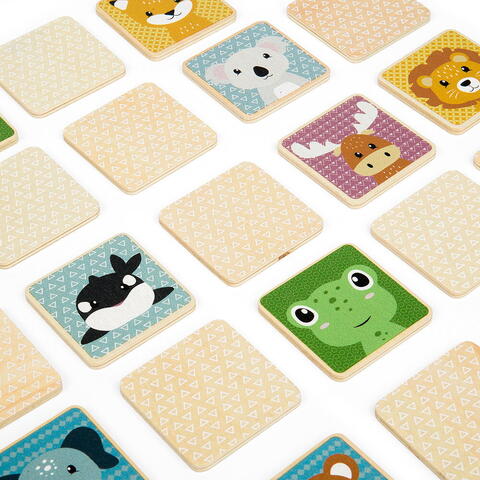 BIGJIGS Toys Joc de memorie - Gaseste animalutele