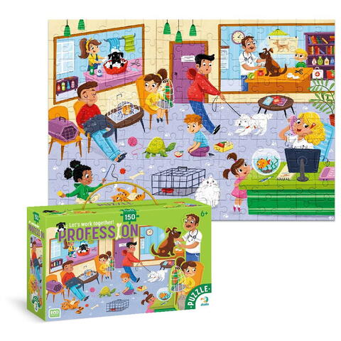 Dodo Puzzle meserii - Medic veterinar (150 piese)