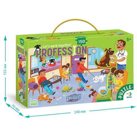 Dodo Puzzle meserii - Medic veterinar (150 piese)