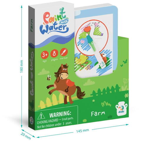 Dodo Set de colorat cu apa - La ferma