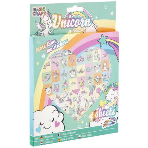 Grafix Set 100 abtibilduri cu unicorni