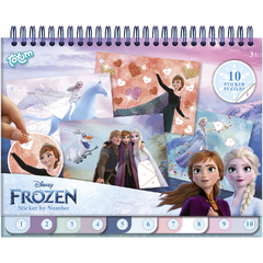 Carte de colorat & abtibilduri cu numere - Frozen