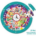 Chalk and Chuckles Puzzle - Ursuletul invata ceasul